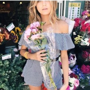 LF gingham romper